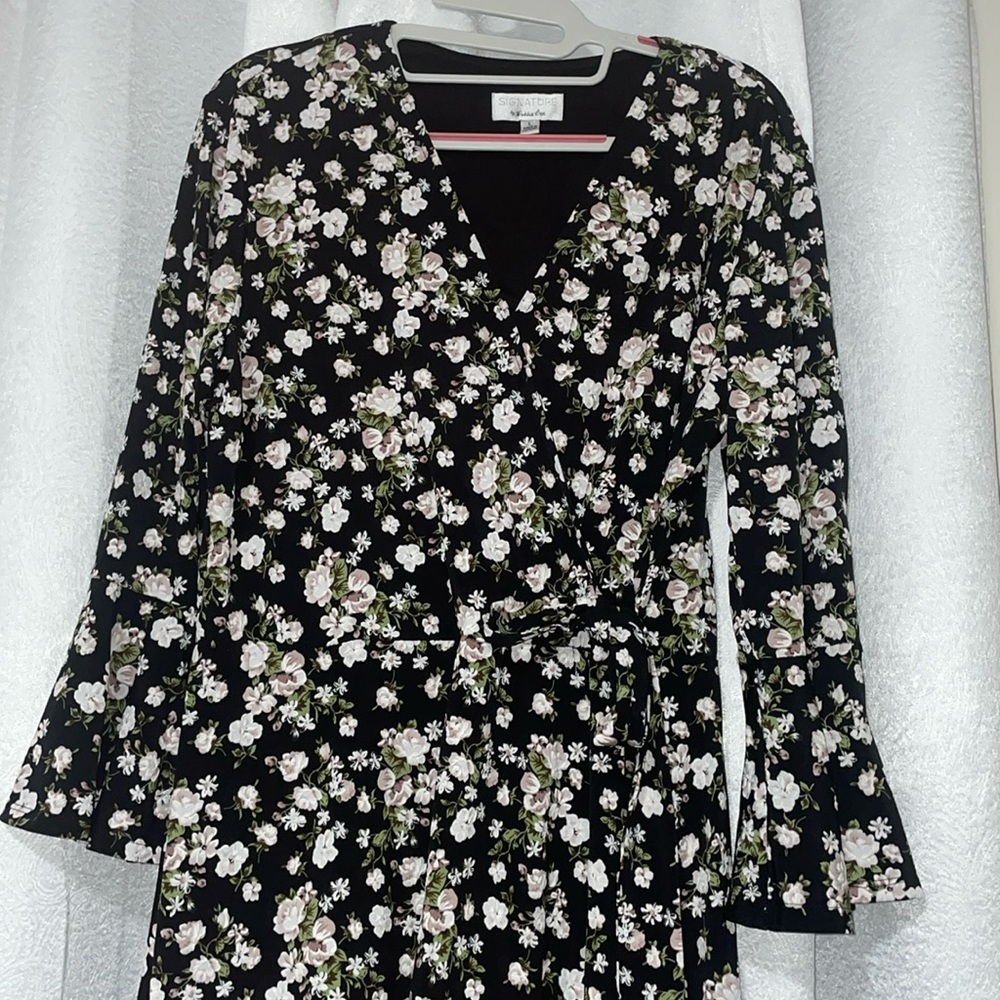 Black and White Floral Dress